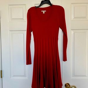 Christmas red sweater dress
